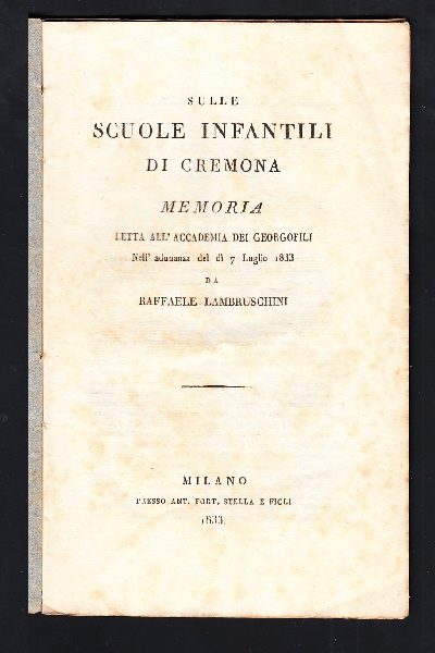 Sulle scuole infantili di Cremona