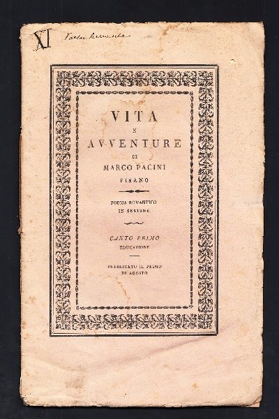 Vita e avventure di Marco Pacini pisano
