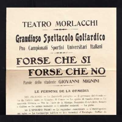 Teatro Morlacchi di Perugia: forse che si forse che no