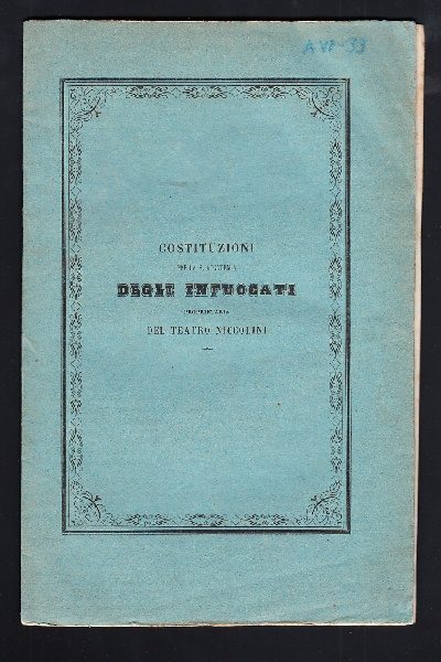 Costitutuzioni dell'Accademia degli Infuocati