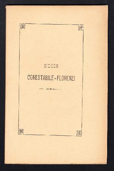 Nozze Conestabile - Florenzi