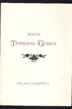 Nozze Tommasini - Guarini