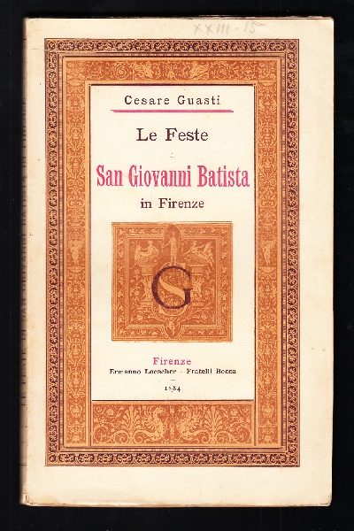 Le feste di S. Giovanni Battista in Firenze