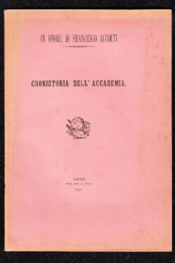 Cronistoria dell'Accademia Aretina dei Discordi