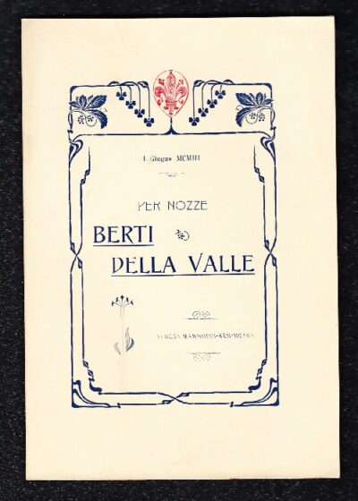 Nozze Berti Della Valle