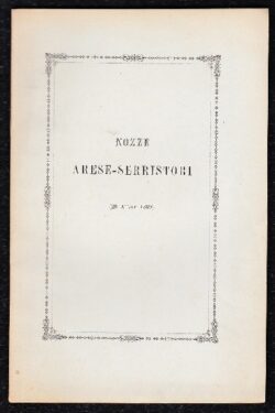 Nozze Arese - Serristori