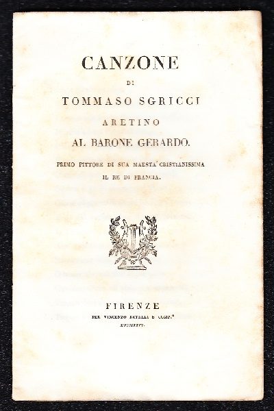 Canzone di Tommaso Sgricci al barone Gerardo