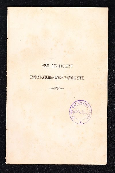 Nozze Enriques - Franchetti
