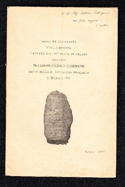 Antica iscrizione aretina