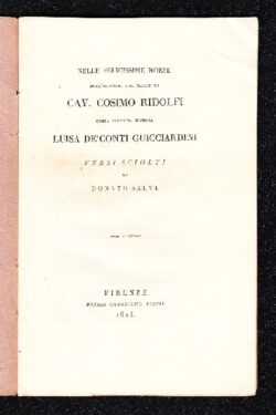 Nozze Ridolfi - Guicciardini