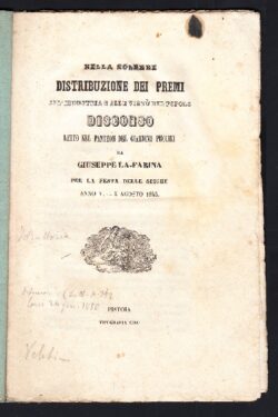 Discorso di Giuseppe La Farina