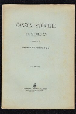 Canzoni storiche del secolo XV