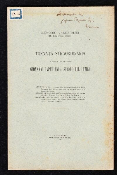 Memorie Valdarnesi Serie III N. III