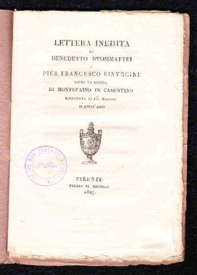 Lettera sulla rovina di Montefaino in Casentino