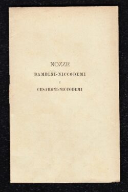Nozze Bambini Niccodemi - Cesaroni Niccodemi