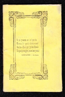 Carlo Cavigli, Poesie italiane