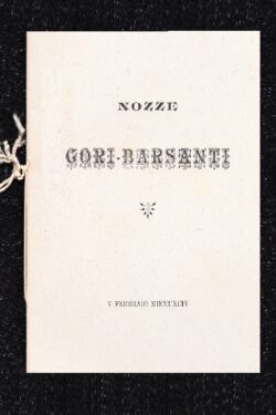 Nozze Gori - Barsanti