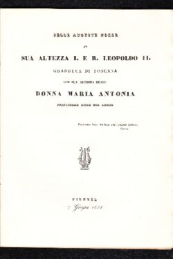 Nozze Leopoldo II - Maria Antonia