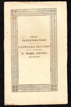 Nozze Leopoldo II - Maria Antonia