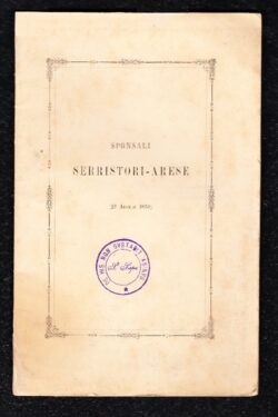 Nozze Serristori - Arese