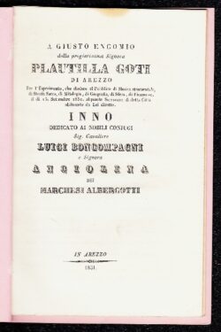 Inno a Plautilla Goti di Arezzo