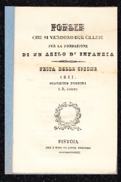 Poesie per la fondazione di un Asilo d'Infanzia
