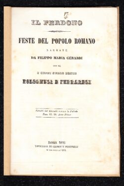 Il perdono Feste romane bolognesi e ferraresi