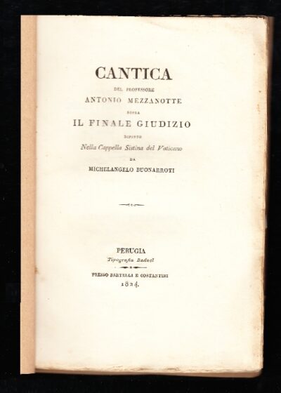 Cantica sul Giudizio Finale di Michelangelo