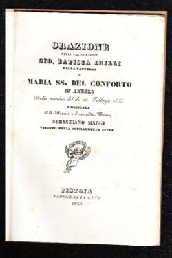 Orazione nella Cappella della Madonna del Conforto in Arezzo
