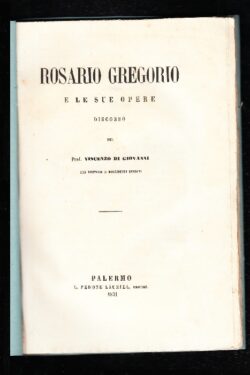 Rosario Gregorio e le sue opere