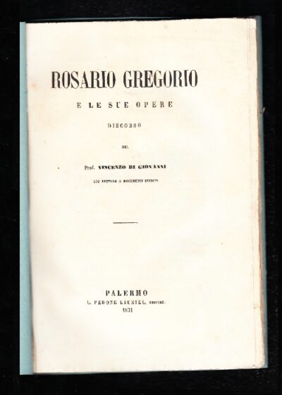 Rosario Gregorio e le sue opere