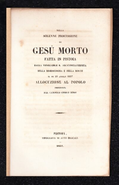 Allocuzione al popolo pistoiese