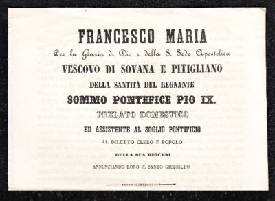 Annunzio del Santo Giubileo