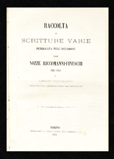 Nozze Riccomanni - Fineschi