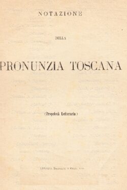 Notazione della pronunzia toscana