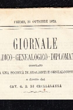 Giornale Araldico Genealogico Anno I Fascicolo 5