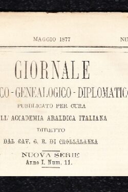 Giornale Araldico Genealogico Anno IV Fascicolo 11