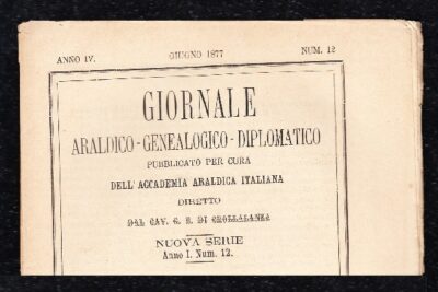 Giornale Araldico Genealogico Anno IV Fascicolo 12