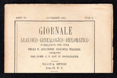 Giornale Araldico Genealogico Diplomatico Anno XI Fascicolo 5