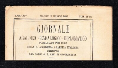 Giornale Araldico Genealogico Diplomatico Anno XIV Fascicolo 11, 12
