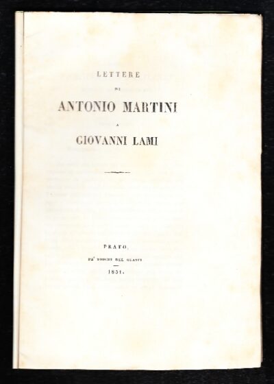Epistolario Martini - Lami