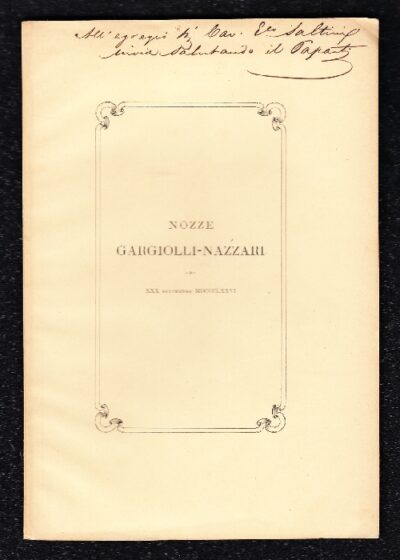 Nozze Gargiolli - Nazzari