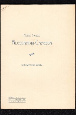 Nozze Alessandri - Canessa
