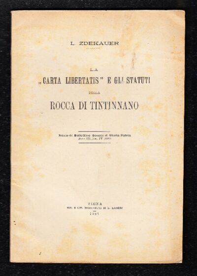 La Carta Libertatis e gli Statuti della rocca di Tintinnano