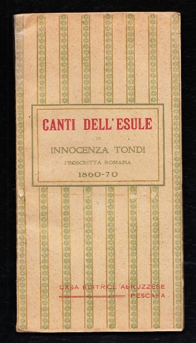 Innocenza Tondi Canti dell'esule