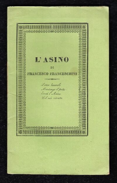 L'Asino, novella in sesta rima