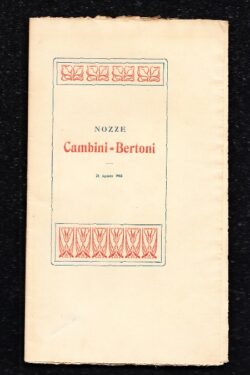 Nozze Cambini - Bertoni