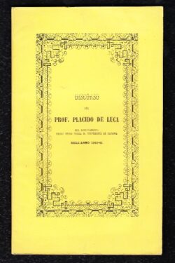 Università di Catania, discorso