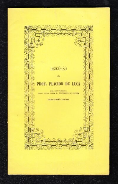 Università di Catania, discorso