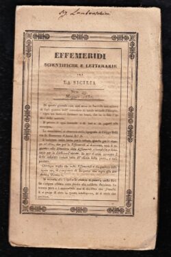 Effemeridi Scientifiche e Letterarie per la Sicilia Numero 49 Maggio 1837